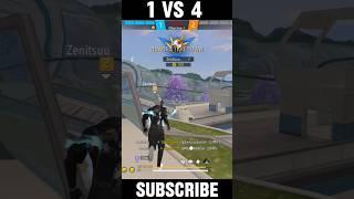 1 vs 4 #solovssquad #viralshorts #frewfireshorts