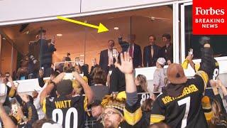 BREAKING NEWS: Trump Waves To Crowd At Pittsburgh Steelers-New York Jets Game In Pittsburgh, PA