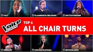 The Greatest ALL CHAIR TURNS in The Voice!  | TOP 6