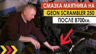 Смазка маятника на Geon Scrambler 250. Впервые с момента покупки после 8700 пробега.