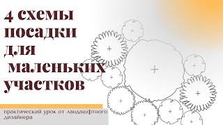 Как разместить МНОГОЛЕТНИКИ, КУСТАРНИКИ и РОЗЫ на маленьком участке? 4 схемы посадки.