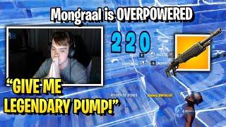 Mongraal Went For A 50 Bomb In Trio Arena With LEGENDARY PUMP!