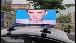 Vivid Animation Mobile P5 Taxi Top Led Screen Waterproof IP65 For Ads Module Size 320*160mm