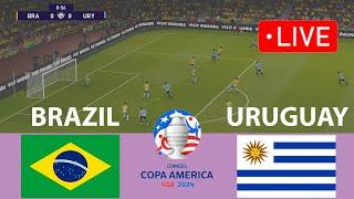 LIVE: BRAZIL vs URUGUAY | CUPA AMERICA 2024 I Brazil Football Live Today I eFootball Pes 21 game