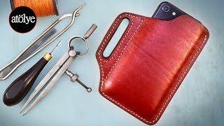 How to Make a Leather Phone Case | Phone Case belt loops | how it's made