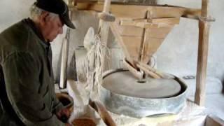 Traditional water powered stone mill in Kosovo