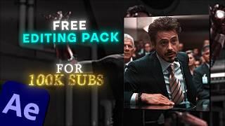 Free Editing Pack For 100,000 Subscribers | After Effects