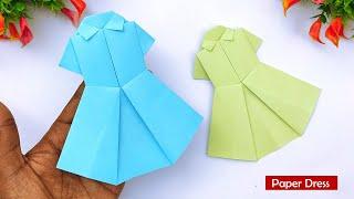 Origami Dress - How to Make Paper Dress | Paper Things Without Glue | Easy Paper Crafts