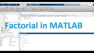 how to take factorial of a number in matlab | factorial in matlab