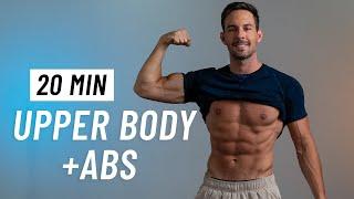 20 MIN UPPER BODY & ABS WORKOUT (At Home, No Equipment)