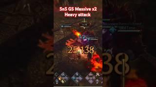 Throne and Liberty Greatsword Massive Heavy Damage #tank #greatsword #damage #throneandliberty #sns