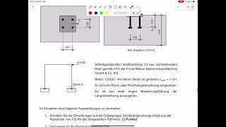 Aufg. 14 – Befestigungsmittel Zug- und Querlast (Klausur SoSe 2023)