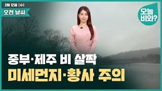 [날씨] "중부·제주 비 살짝, 미세먼지·황사 주의" /박하명 캐스터