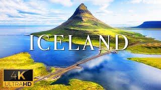 FLYING OVER ICELAND (4K UHD) - Calming Lounge Music With Scenic Relaxation Film To Relax In Lobbies