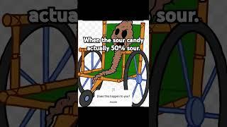 When the sour candy got to much sour powder on it. #food #spicy #funny #lol #relatable