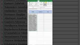 Excelda ma'lumotni alohida kataklarga ajratamiz #excel #tricks #office #lifehacks #like