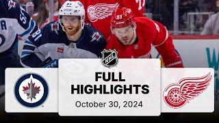 NHL Highlights | Jets vs. Red Wings - October 30, 2024