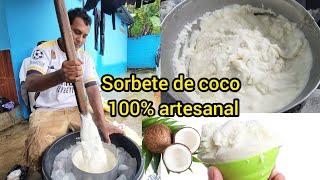 COMO HACER SORBETE DE COCO 100% ARTESANAL. la receta de mi abuelo!!