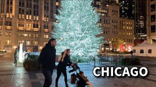 Chicago Christmas Walk  Downtown on Wednesday | November 20, 2024 | 4k 60fps Video