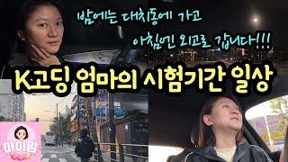 대치동 출퇴근 K고딩 맘 시험 기간 일상 (아침엔 외고 가고, 밤에는 대치동 학원 데려다주기) 마이맘