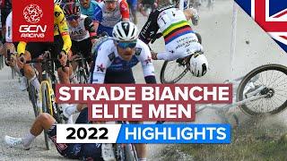 The FREAKIEST Crash We've Ever Seen In Cycling! | Strade Bianche 2022 Men's Highlights