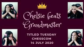 #CMCHESS Chelsie beats Grandmaster  - part 1 (online chess : Titled Tuesday)