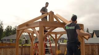 Handcrafted timber frame hexagon gazebo (with PLANS!)