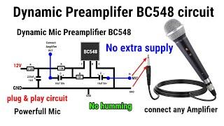 preamp for mic | mic preamplifier | dynamic mic preamp circuit diagram