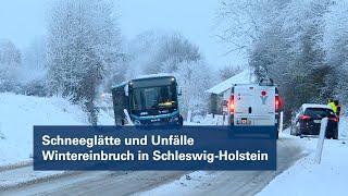 Schneeglätte und Unfälle: Wintereinbruch in Schleswig-Holstein