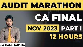 NOV 2023 | CA FINAL AUDIT MARATHON | FINAL AUDIT REVISION | PART 1 | READ DESCRIPTION