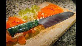 Making a Chefs Knife with Titanium Bolsters