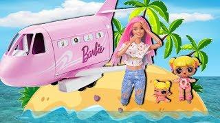 Barbie LOL Family Summer Vacation - Baby Goldie Lost On an Island