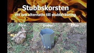 Ta bort stubbar själv med en Stubbskorsten, ett alternativ till stubbfräs https://stubbskorsten.se