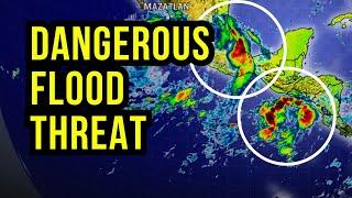 Tropical System Forming and Shifting North...