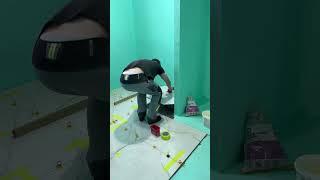Укладка керамогранита Пол санузел #оренбург #diy #ремонт #construction