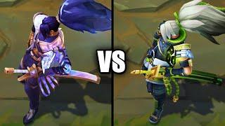 Prestige Inkshadow Yasuo vs Inkshadow Yasuo Skins Comparison (League of Legends)