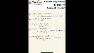 5 Most Important Topics of Ancient History  for UPSC 2022 | OnlyIAS