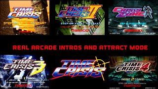 Time Crisis 1-4 + Crisis Zone real arcade intros and attract modes 4K 60FPS