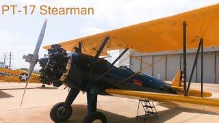 PT-17 Stearman operated by the Lone Star Flight Museum in Houston,Tx