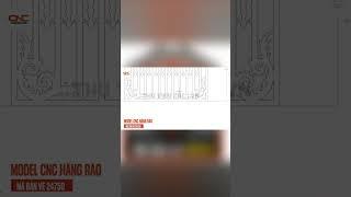 Mã bản vẽ 24750. Model cnc hàng rào trên cad | Thuviencnc.vn #shorts