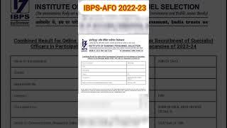 IBPS-AFO 2022-23 Journey.. Selected as an Agricultural Field Officer..Prelims, Mains, Interview.