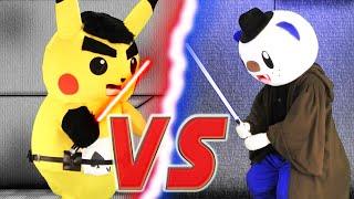 Mascot Fursuiting: Darth Ace the Pikachu vs Osha-Obi-Wott Noire