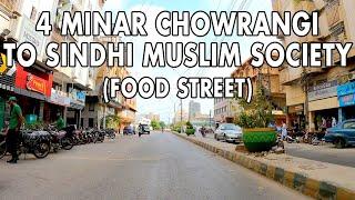 4 MINAR CHOWRANGI TO SINDHI MUSLIM SOCIETY DRIVE - Karachi City Street View 2020 - 4K HD