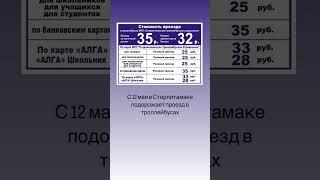 С 12 мая в Стерлитамаке подорожает проезд в троллейбусах. #стерлитамак