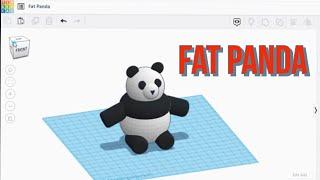 TINKERCAD - FAT PANDA, FUN DRAWING TUTORIAL