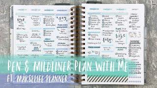 PEN & MILDLINER PLAN WITH ME | ft. mäksēlife planner | tattooed teacher plans