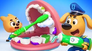 Dodo Learns to Brush Teeth | Good Habits | Safety Rules for Kids | Sheriff Labrador