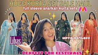 *Huge Kurta Set Sale Haul* Upto 90% off Full sleeve Anarkali Kurta Set From Myntra || #haul