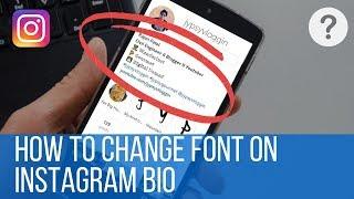 How to change font in Instagram bio