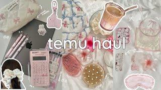 a huge TEMU HAUL  | school supplies, room decor, bags, cute accessories & more!